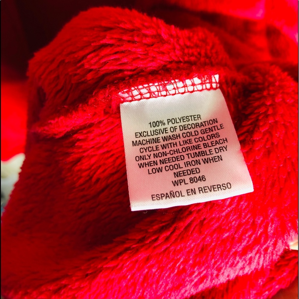 Luxurious Textured Plush Fleece Thick Bathrobe Red - Picture 3 of 8